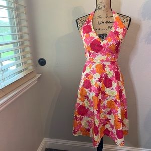Guess Jeans Modele Wrap and Tie Flowered Dress